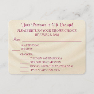 Cartões de resposta de menu personalizáveis com en