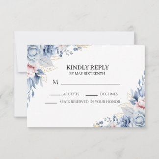 Cartões de Resposta de RSVP de Casamento de Hortên