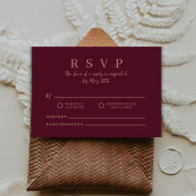 Cartões de Resposta de RSVP de Casamento de Luxo B