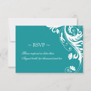 Cartões de resposta elegantes do casamento da