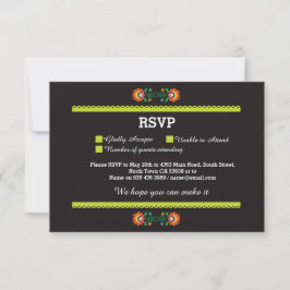 Cartões de Resposta Festa Mexicana de Casamento