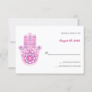 Cartões de Resposta Hamsa Coloridos Elegantes