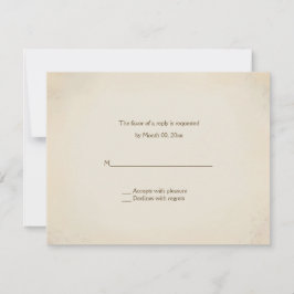 Cartões de resposta ocidentais do casamento do