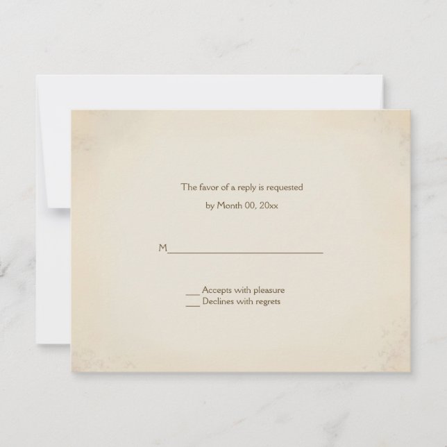 Cartões de resposta ocidentais do casamento do (Frente)