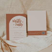 Cartões de Resposta para Casamento Boho