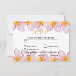 Cartões de Resposta para Casamento de Plumeria Ros