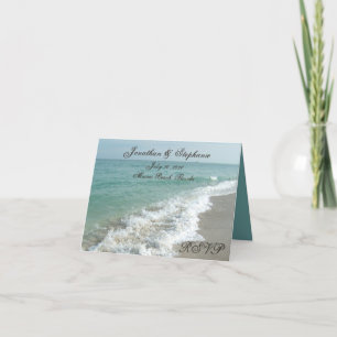 Cartões de Resposta para Casamento na Praia