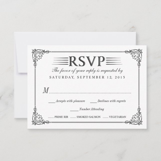 Cartões de resposta para casamentos de galinha Ele (Frente)