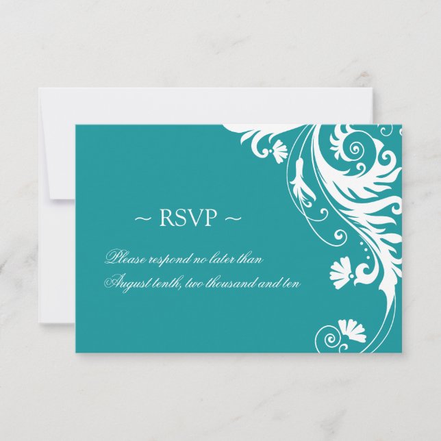 Cartões de resposta para casamentos de gasolina El (Frente)