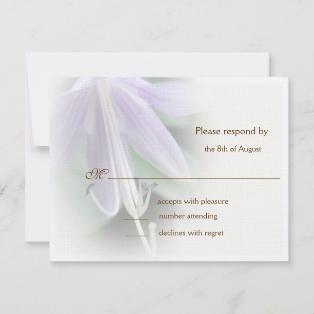 Cartões de resposta Purple Hosta (Frente)