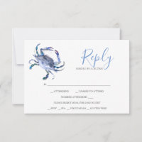 Cartões de Resposta RSVP Azul Claro Aquarela de Ca