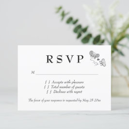 Cartões de resposta RSVP de casamento da primavera