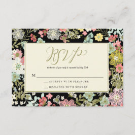 Cartões de resposta RSVP de Casamento de Fronteira