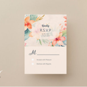 Cartões de resposta RSVP de Casamento Havaiano