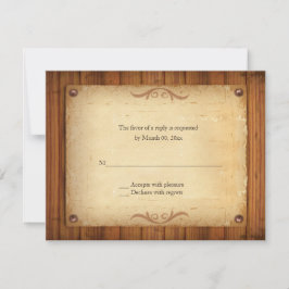 Cartões de resposta RSVP de Casamento Ocidental do