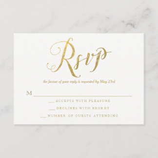 Cartões de resposta RSVP do Sr. e Sra. Elegante Do
