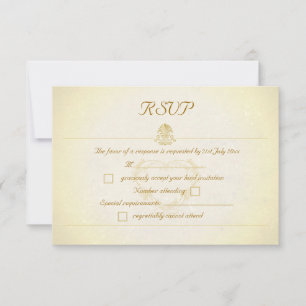 Cartões de Resposta RSVP em Estilo de Papel Pergam
