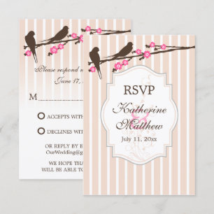 Cartões de Resposta / RSVP Flor de Cerejeira