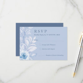 Cartões de resposta RSVP Floral Clássica Romântica