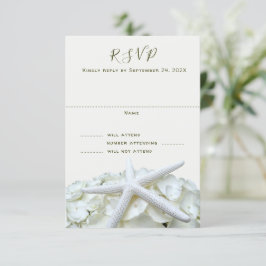 Cartões de Resposta Vertical para Casamento Branco