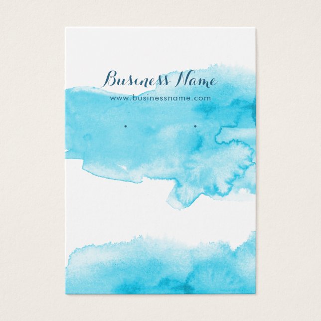 Cartões de ressonância em turquesa com aquarela (Frente)