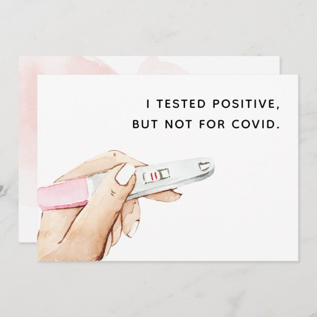 Cartões de Revisão de Gravidez COVID para Aquarela (Frente/Verso)