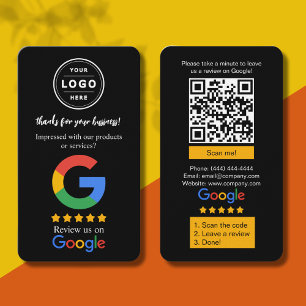 Cartões de Revisão de Negócios do Google com Logot