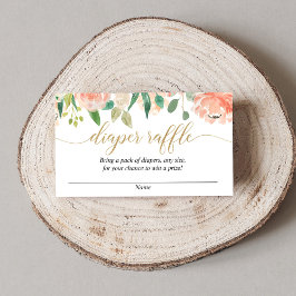 Cartões de rifa de fraldas para chá de bebê em ver