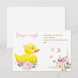 Cartões de rifa de Pato de Borracha Menina