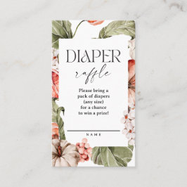 Cartões de Rifas de Fraldas para Chá de Bebê Peque