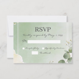 Cartões de RSVP Botânicos Sage Whisper