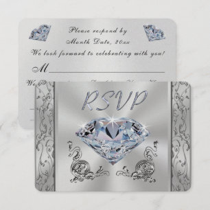 Cartões de RSVP de Aniversário ou Casamento com Es