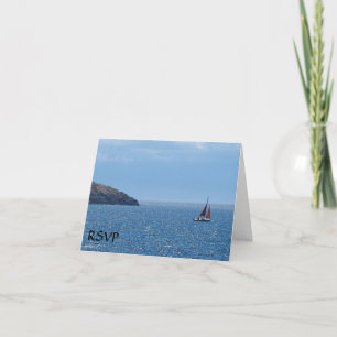 Cartões de RSVP de Barco à Vela