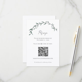 Cartões de RSVP de Casamento com Arco de Salgueiro