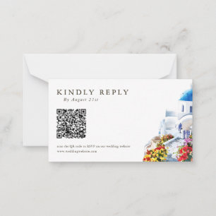 Cartões de RSVP de Casamento com Código QR de Ilus
