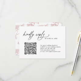 Cartões de RSVP de casamento com código QR simples