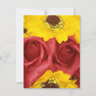 Cartões de RSVP de casamento com foto de rosas ver