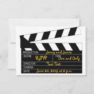 Cartões de RSVP de Casamento com Tema de Filme Pre