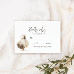 Cartões de RSVP de Casamento de Frango de Fazenda