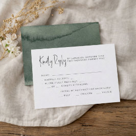 Cartões de RSVP de casamento em estilo minimalista