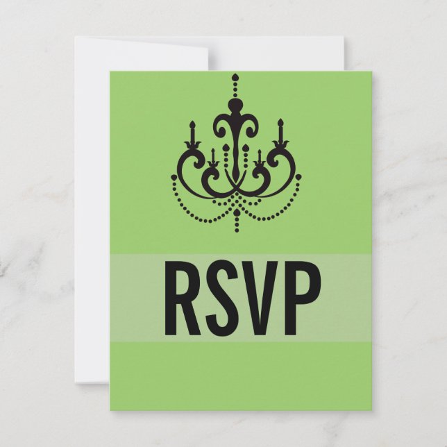 Cartões de RSVP de Casamento Funky Estilo Vegas, V (Frente)