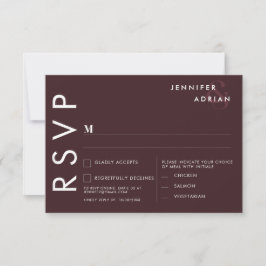 Cartões de RSVP de Casamento Minimalista