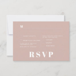 Cartões de RSVP de Casamento Minimalista