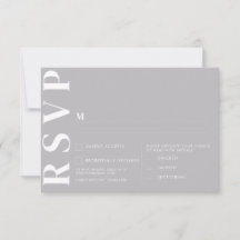 Cartões de RSVP de Casamento Minimalista