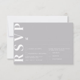 Cartões de RSVP de Casamento Minimalista