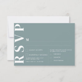 Cartões de RSVP de Casamento Minimalista