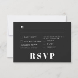Cartões de RSVP de Casamento Minimalista