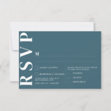 Cartões de RSVP de Casamento Minimalista