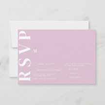 Cartões de RSVP de Casamento Minimalista