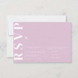 Cartões de RSVP de Casamento Minimalista